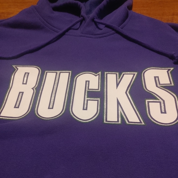 Milwaukee Bucks NBA hoodie shirt Mitchell & Ness Medium Basketball Aaron Rodgers - Picture 7 of 7